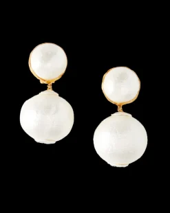 Veronica Beard Accessories|The Gift Guide*Pearl 2 Drop Earring | Post Backing in White