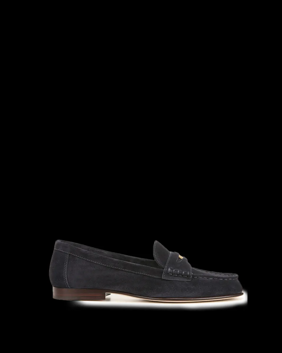 Veronica Beard Flats & Loafers*Penny Suede Loafer Eclipse
