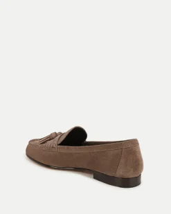 Veronica Beard Flats & Loafers*Penny Suede Tassel Loafer in Taupe