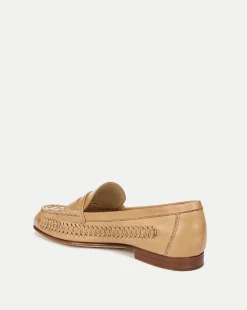 Veronica Beard Flats & Loafers*Penny Woven Leather Loafer Natural