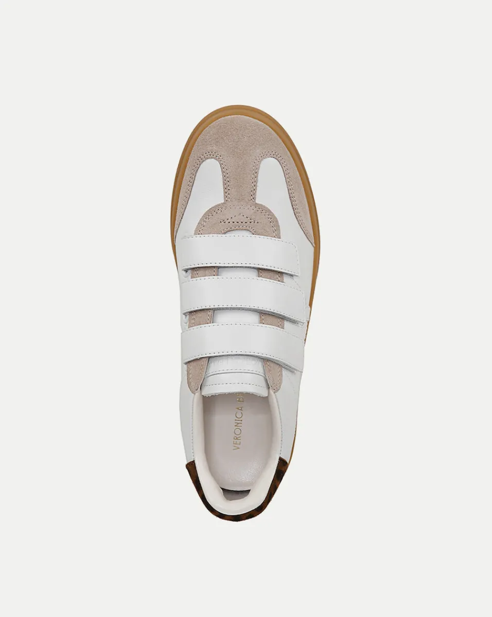 Veronica Beard Sneakers*Reagan Velcro Sneaker in White & Leopard White/Leopard