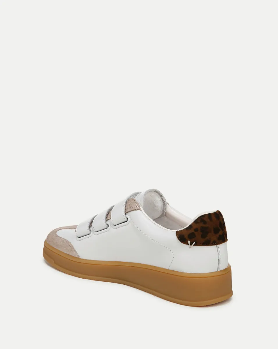 Veronica Beard Sneakers*Reagan Velcro Sneaker in White & Leopard White/Leopard
