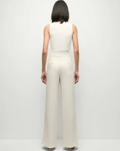 Veronica Beard Pants|Party Dressing*Robinne Wide-Leg Pants in Cream Dove