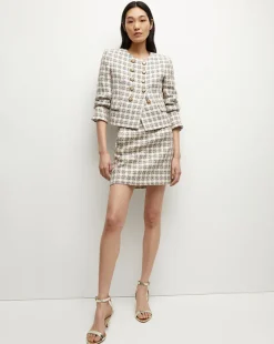 Veronica Beard Skirts & Shorts*Roman Tweed Skirt in Ivory/Camel