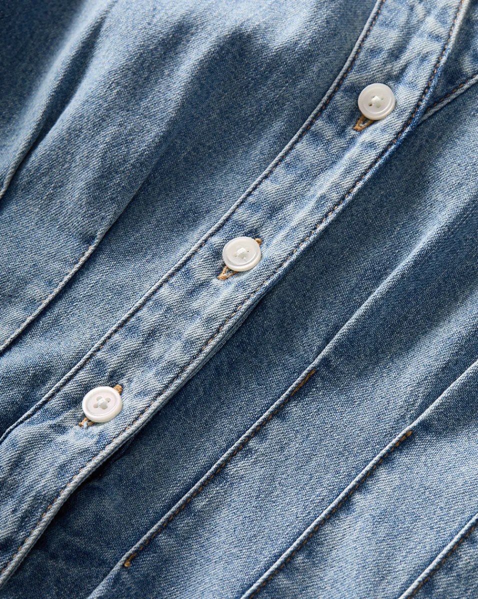 Veronica Beard Dresses*Ruben Denim Dress in Pebble Stone PebbleStone