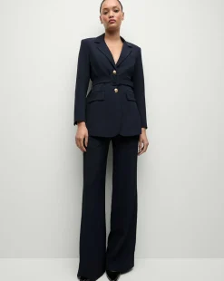 Veronica Beard Jackets & Outerwear|Matching Sets*Ryanne Belted Dickey Jacket in Navy