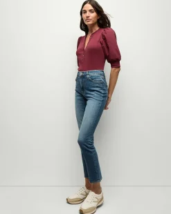 Veronica Beard Jeans*Ryleigh Slim Straight-Leg Jean in Wanderer Dust WandererDust
