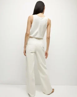 Veronica Beard Tops*Sabrina Crepe Tank in Off-White