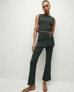 Veronica Beard Sweaters|Tops*Semma Rib-Knit Tank in Forest Green ForestGreen