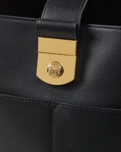 Veronica Beard Shoulder Bags|The Gift Guide*Small Crest Lock Bucket Bag in Black
