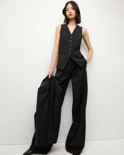 Veronica Beard Pants|Matching Sets*Sonia Wide Leg Tailored Pant in Black
