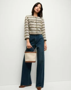 Veronica Beard Jackets & Outerwear|Matching Sets*Sumira Metallic Tweed Jacket in Blue/Ivory