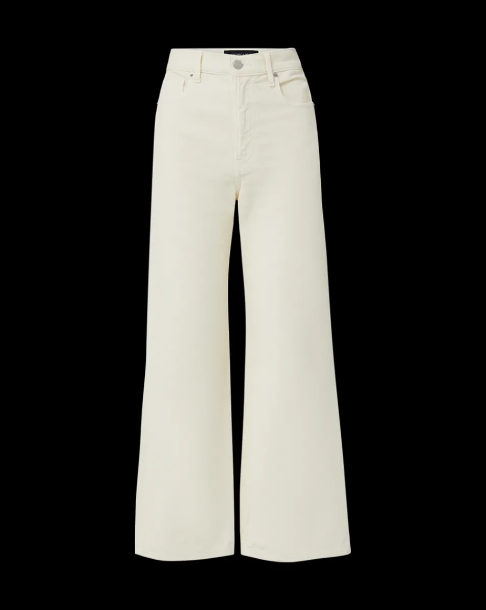 Veronica Beard Jeans|Pants*Taylor Cropped Corduroy Wide-Leg Pant in White Ecru
