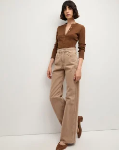 Veronica Beard Jeans*Taylor Wide-Leg Jean in Tan TanSierra