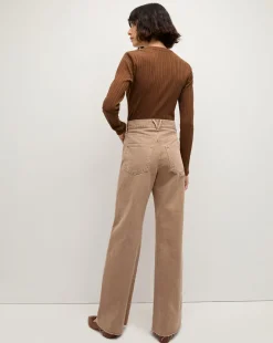 Veronica Beard Jeans*Taylor Wide-Leg Jean in Tan TanSierra