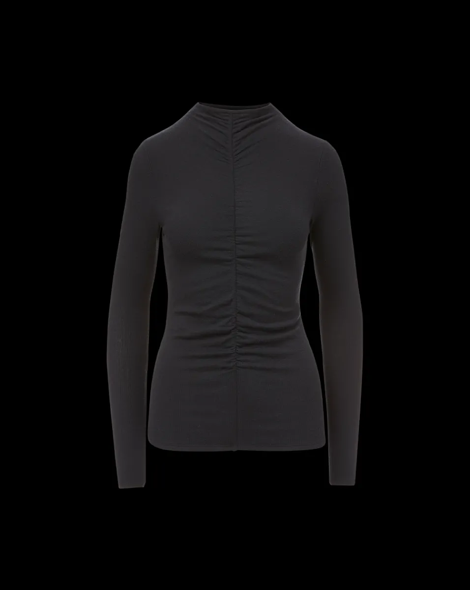 Veronica Beard Tops|Vb Classics*Theresa Ruched Turtleneck Black