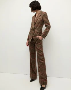 Veronica Beard Pants|The Veronicas' Favorites*Tonelli Plaid Pants in Camel & Black Camel/Black