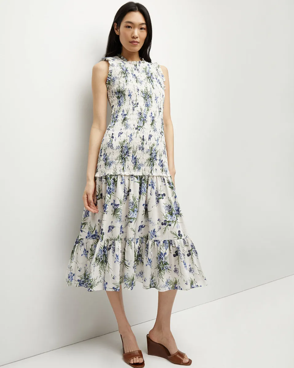 Veronica Beard Dresses*Verena Cotton Dress in Off-White Multi Off-WhiteMulti