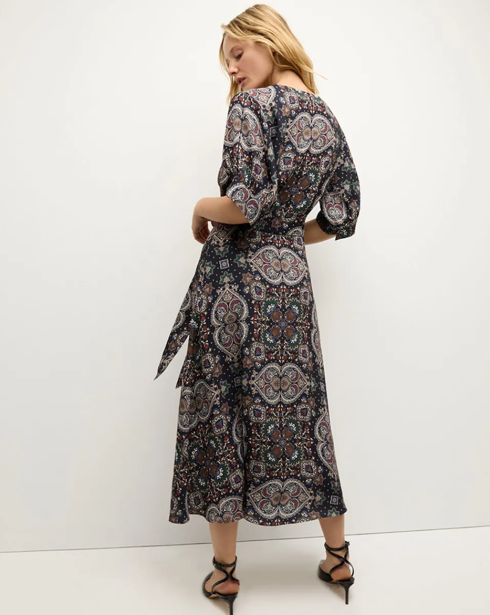 Veronica Beard Dresses*Wyatt Kaleidoscope-Print Dress in Navy Multi NavyMulti